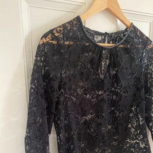 Zara Black Lace Blouse